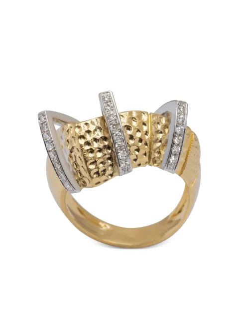 Gaelle Khouri anillo Accord en oro amarillo de 18kt con diamante