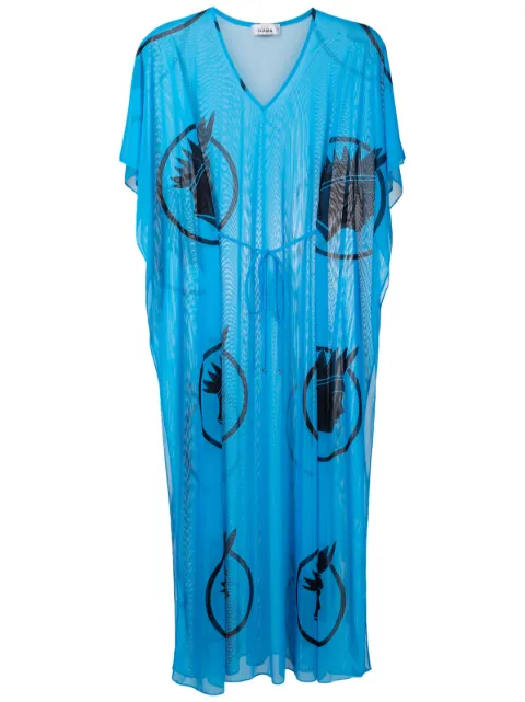 Amir Slama semi-sheer tied-waist dress