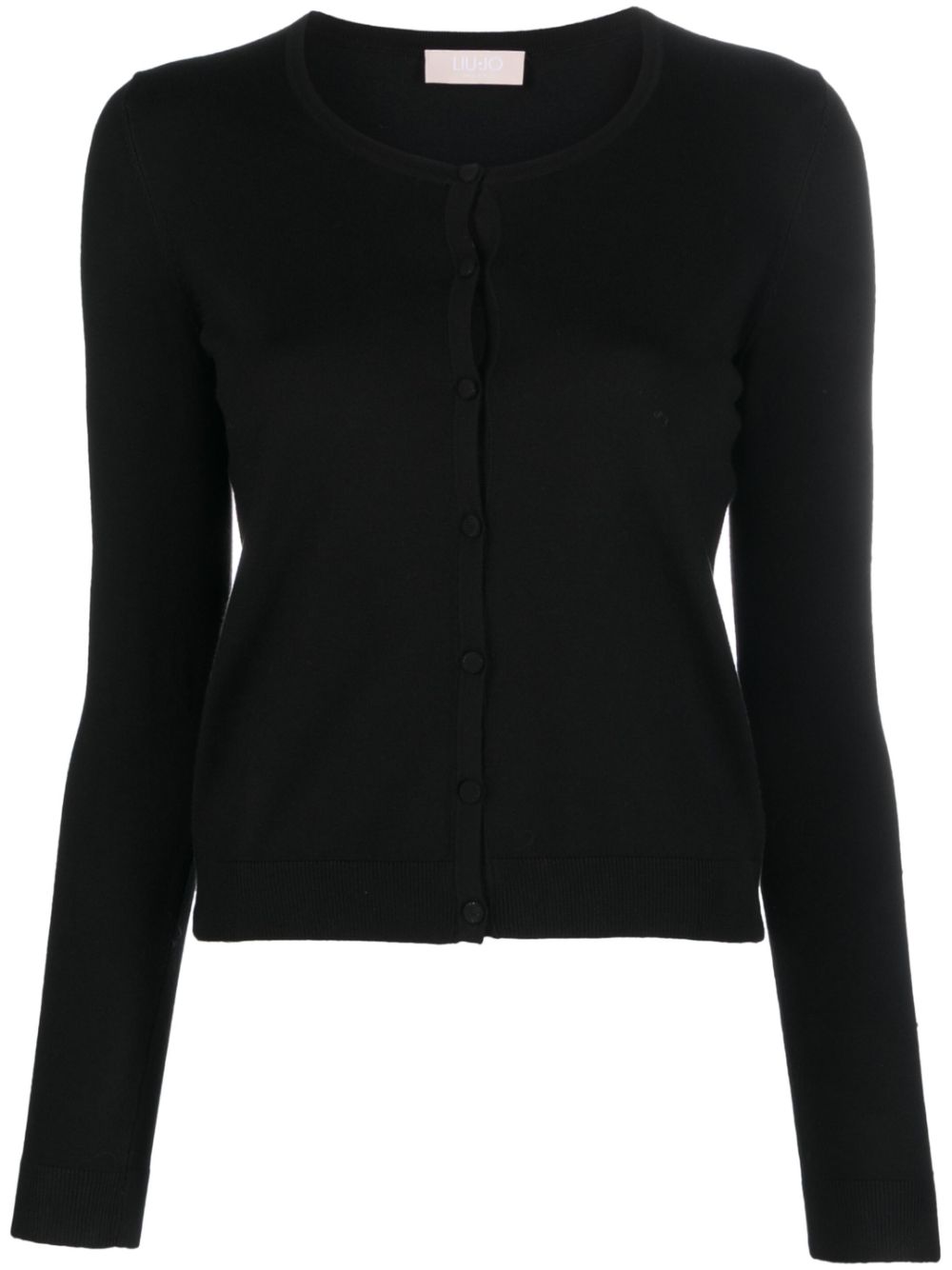 Liu •jo Cut-out-detail Long-sleeve Cardigan In Black