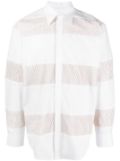 MSGM striped organic-cotton shirt - White