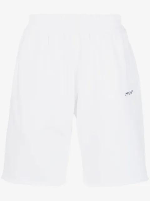 Off-White Scribble Diag print track shorts