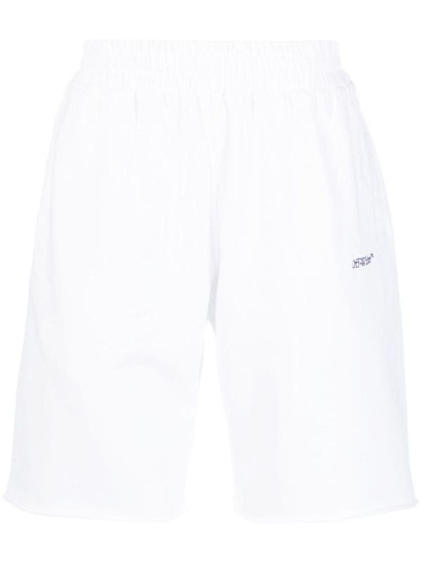 Track Scribble Farfetch Print Shorts - Diag Off-White