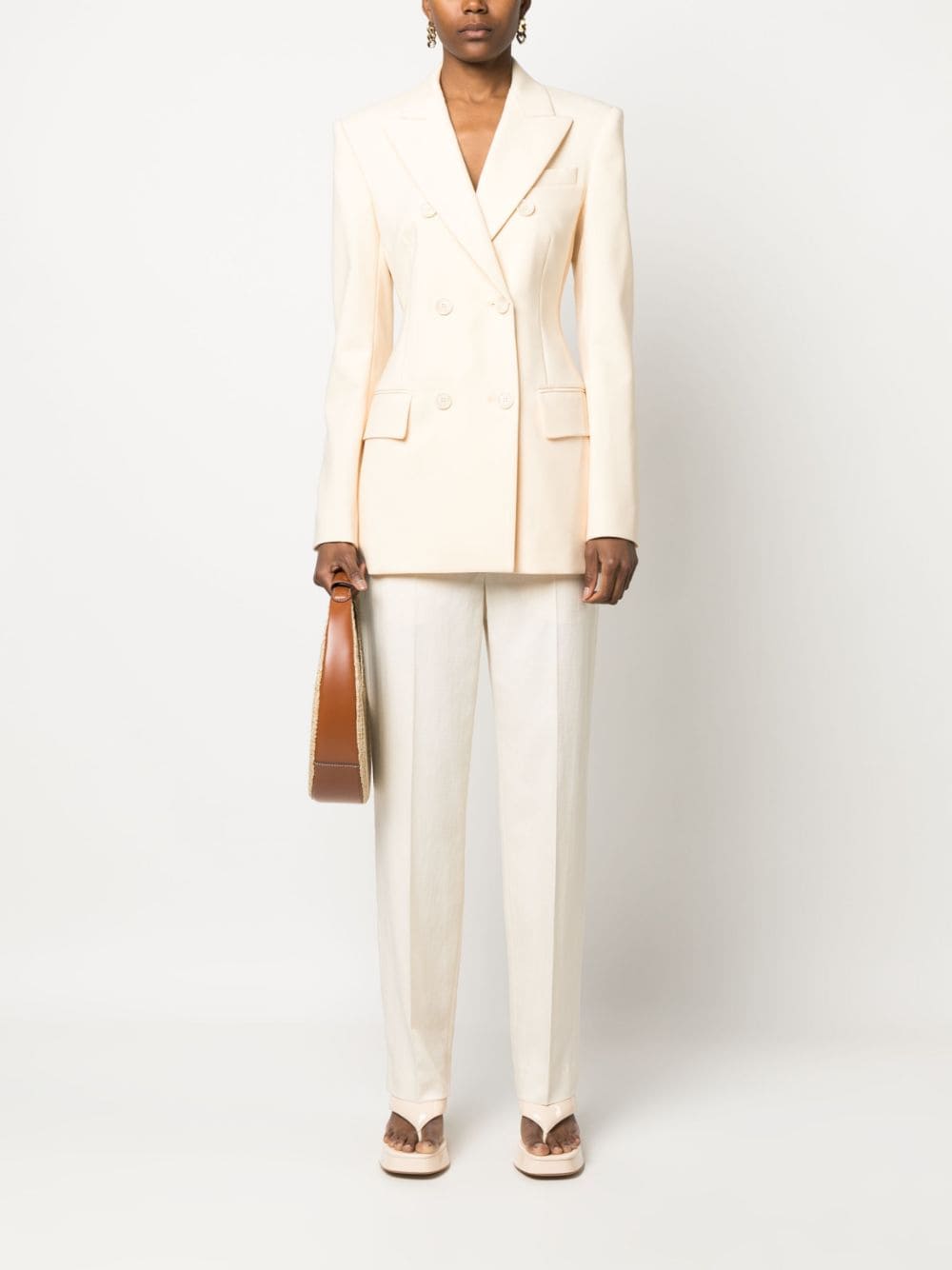 Sportmax Blazer met enkele rij knopen - Beige