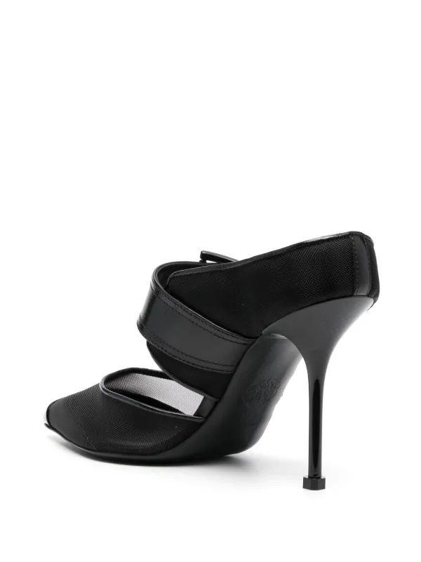 Alexander McQueen Punk Mesh pointed-toe Mules | Black