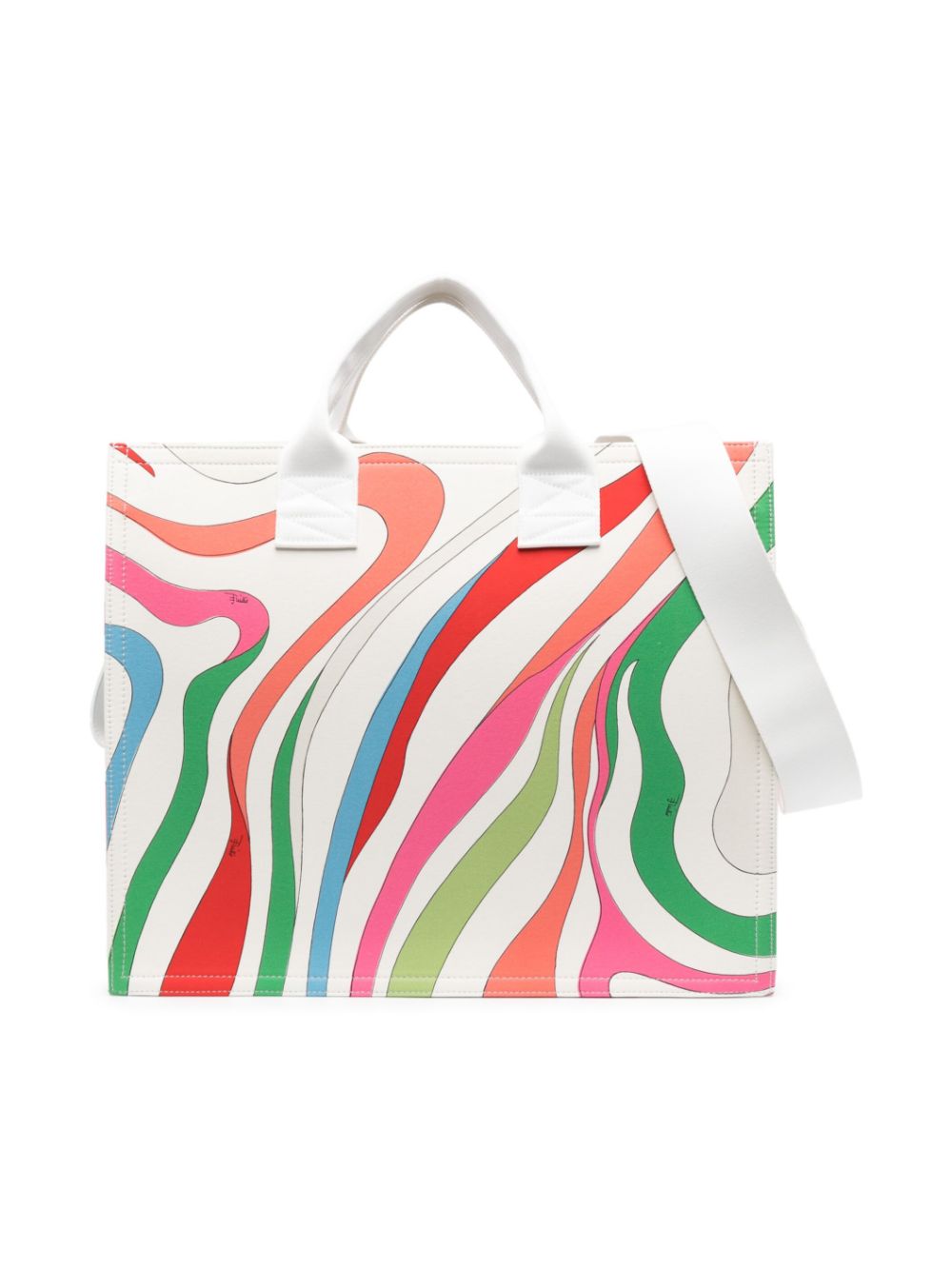 Pucci Junior Kids' Logo-print Shoulder Bag In White
