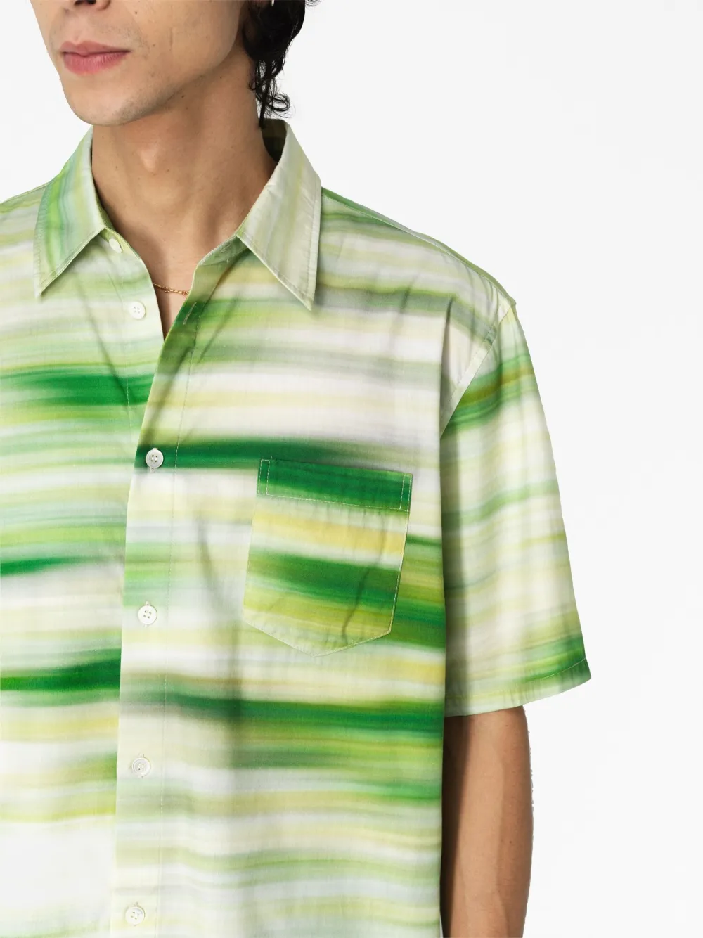 Abstract-Pattern Short-Sleeve Shirt
