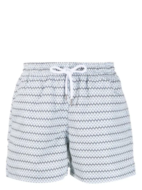 Frescobol Carioca graphic-print drawstring swim shorts