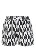 Frescobol Carioca Copacabana checked swim shorts - Black