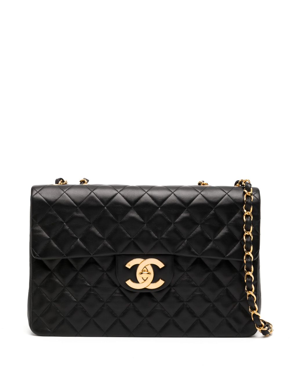 CHANEL Pre Owned 1995 Maxi Classic Flap Schultertasche Schwarz FARFETCH DE