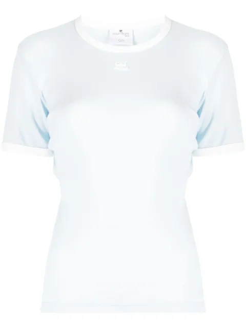 Courrèges playera con logo bordado 