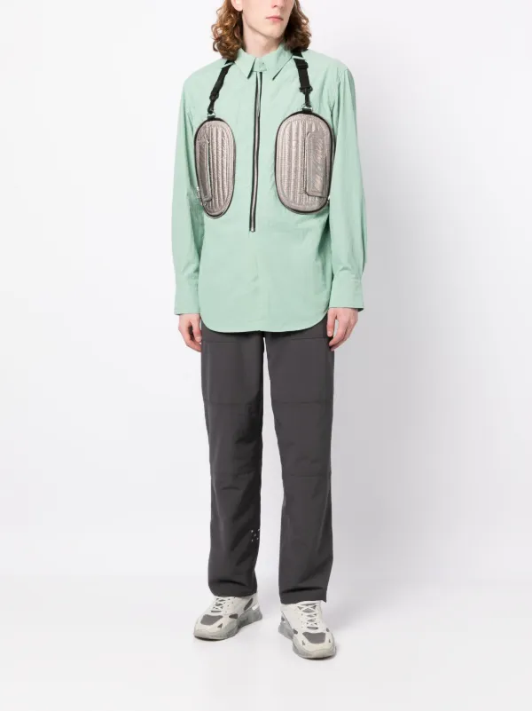 Craig Green padded-pocket zip-up Shirt | Green | FARFETCH