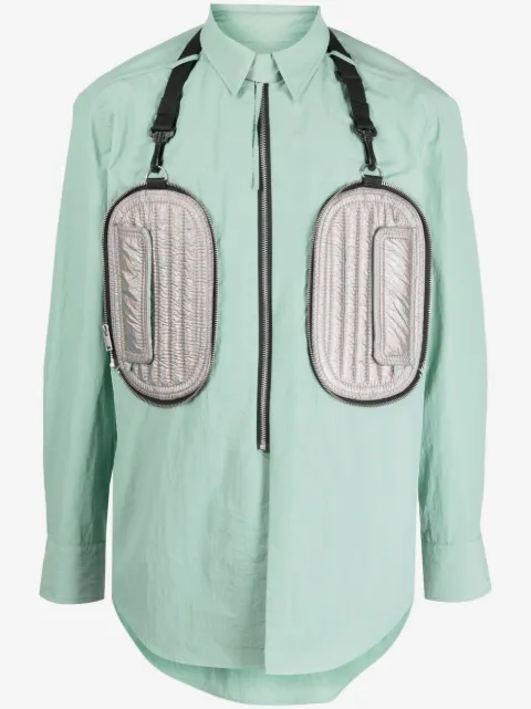 Craig Green padded-pocket zip-up shirt
