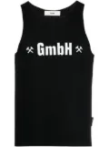 GmbH logo-print ribbed tank top - Black