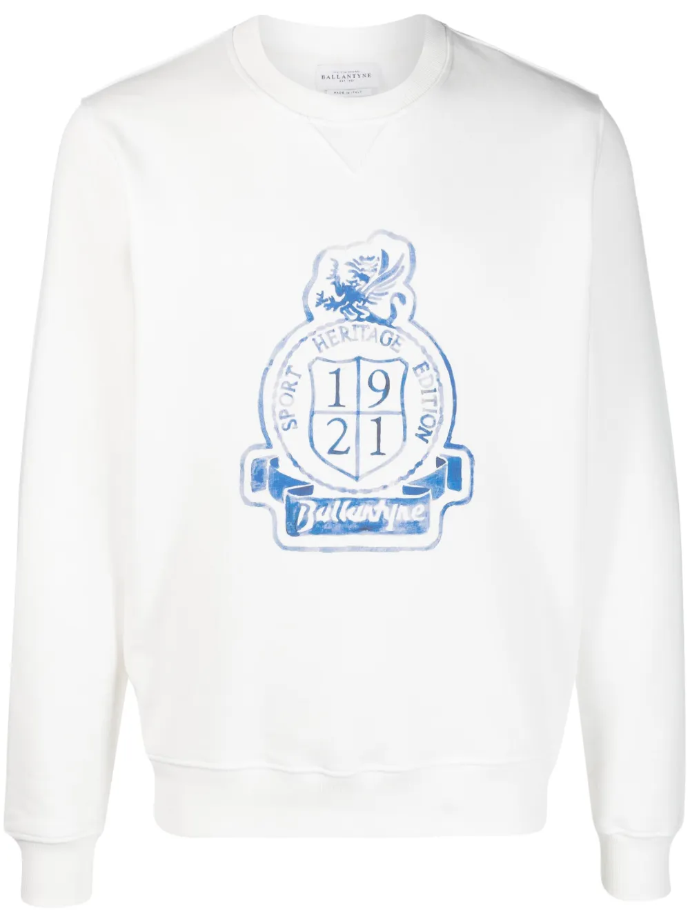 Ballantyne Man Sweatshirt White Size L Cotton In White