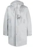 C.P. Company logo-appliqué hooded coat - Grey