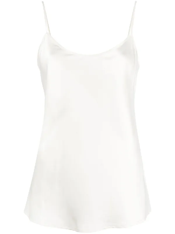 White silk spaghetti strap on sale top