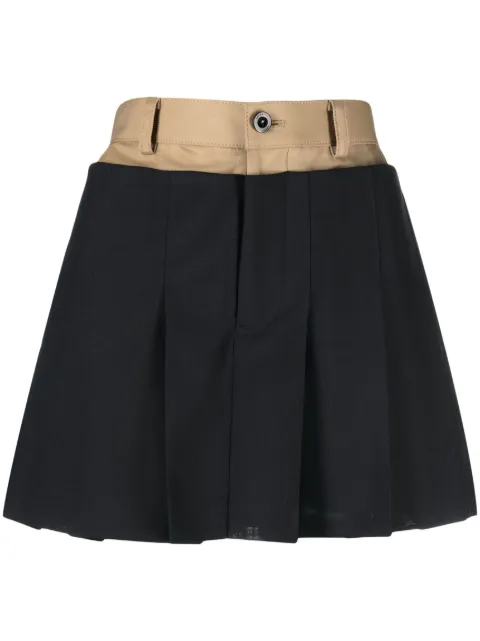 sacai - pleat-detail shorts