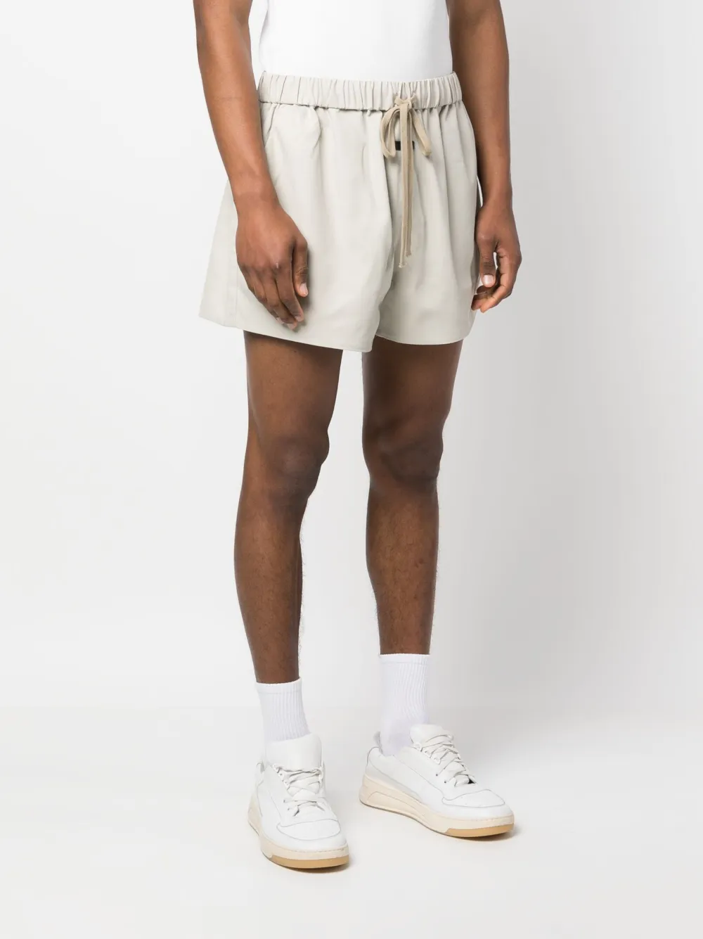Fear Of God Drawstring-waist Short Shorts In Neutrals