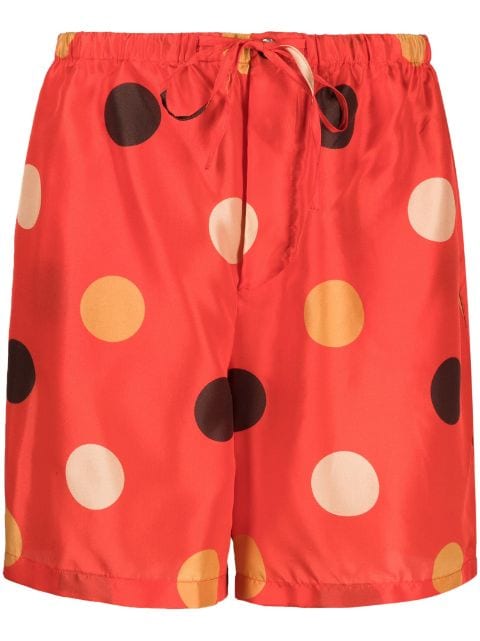 ASPESI polka-dot drawstring shorts