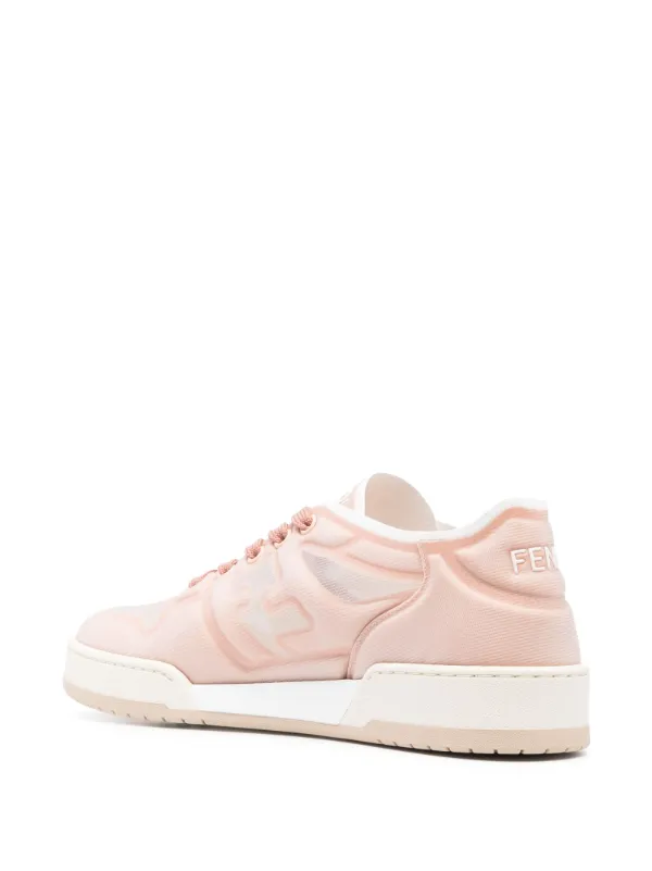 FENDI Logo Embossed Sneakers Pink FARFETCH IN