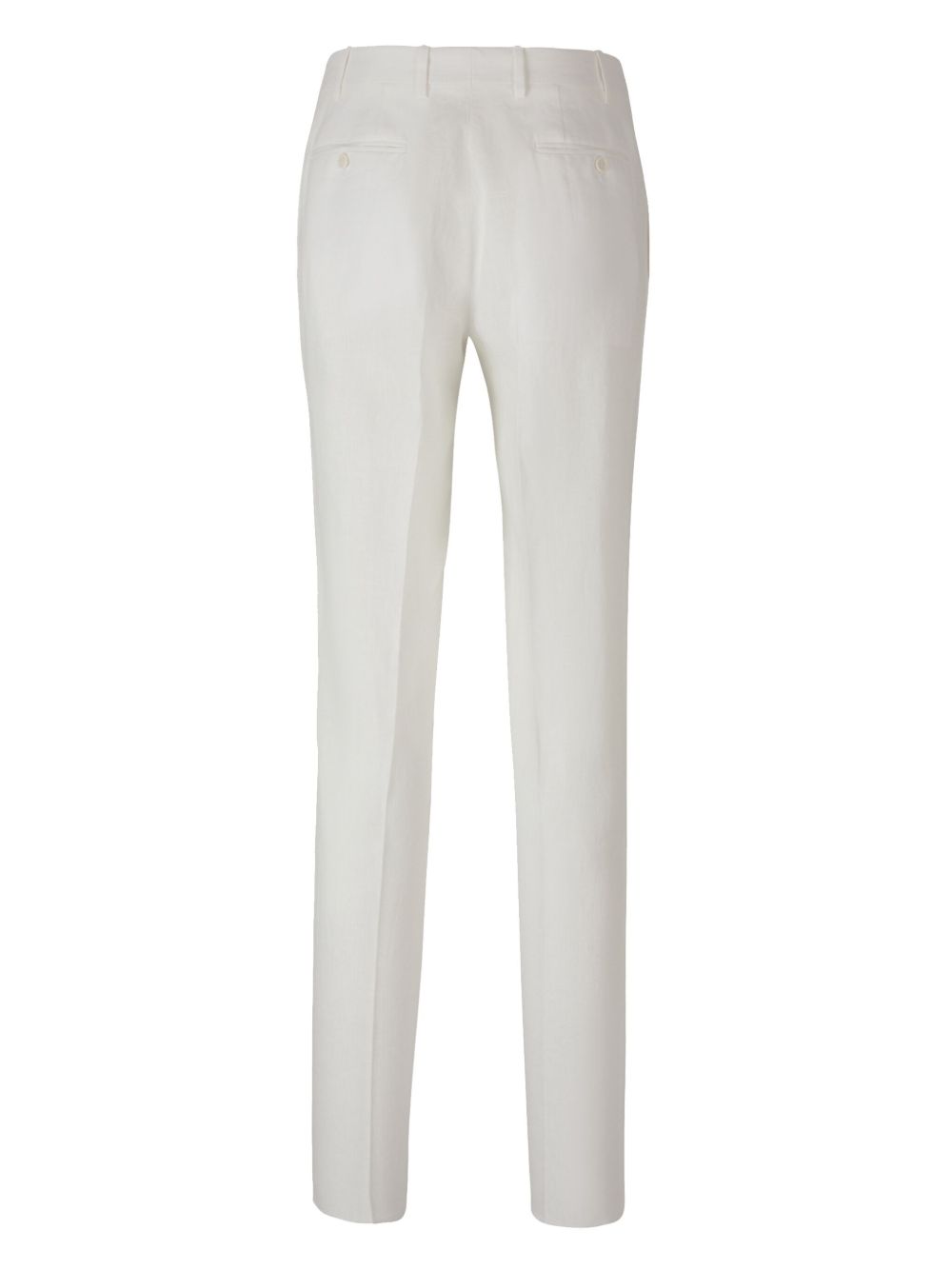 Canali linen tailored trousers - Wit