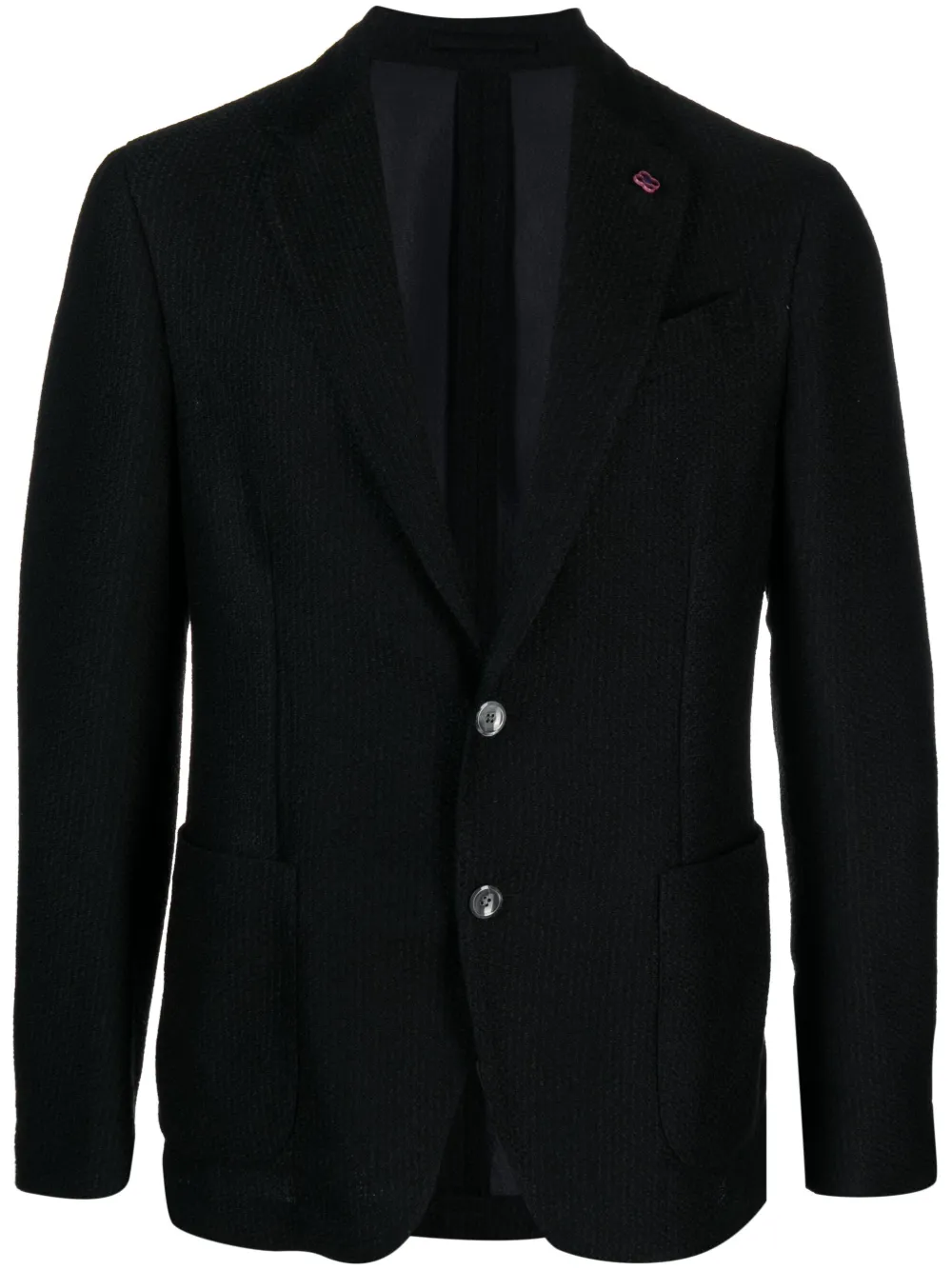 Lardini single-breasted textured blazer