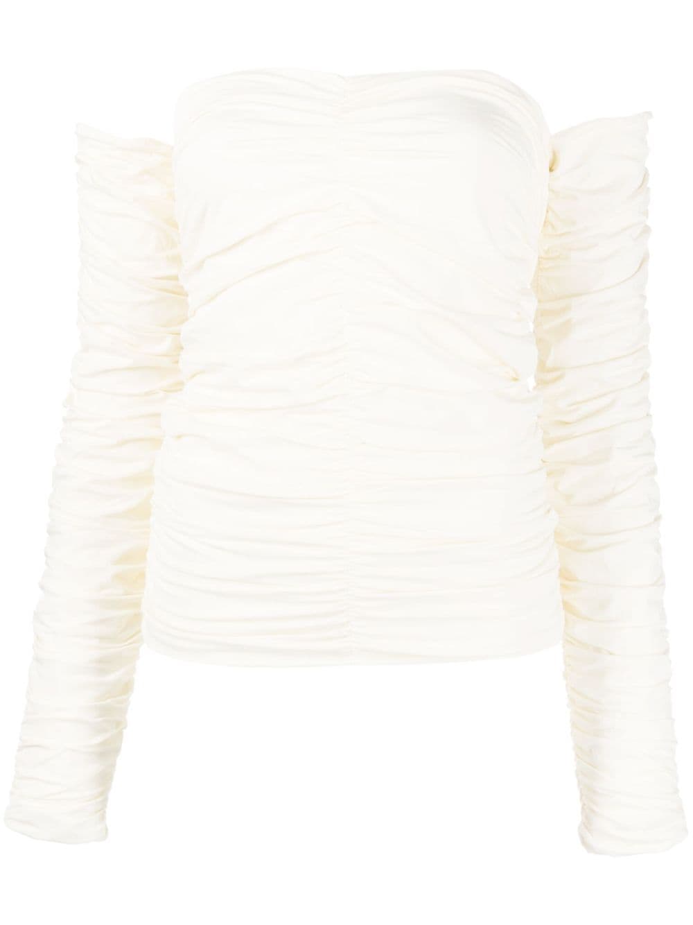 ROHE OFF-SHOULDER RUCHED BLOUSE