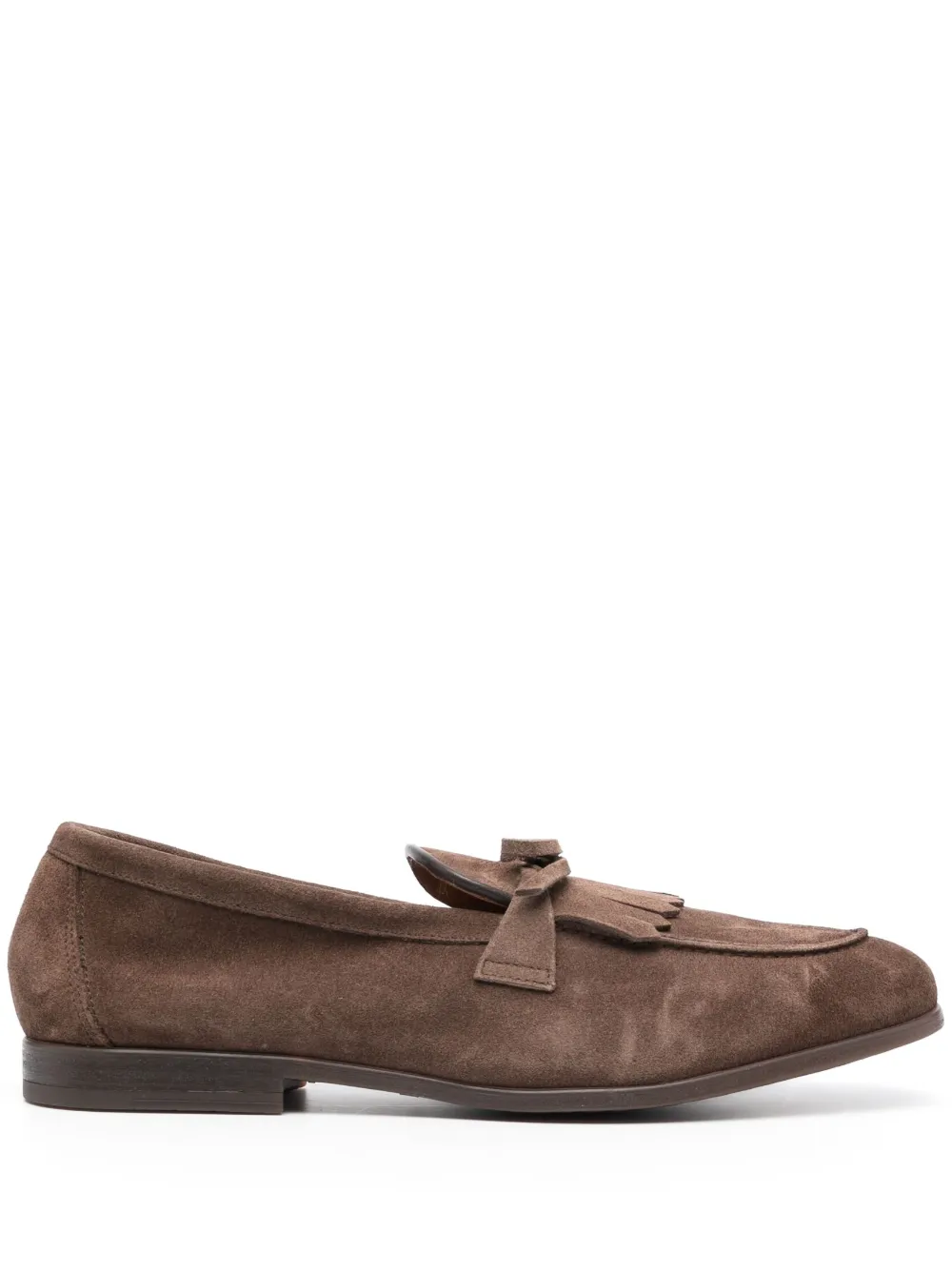 Doucal's Tassel-detail Suede Loafers In Fango