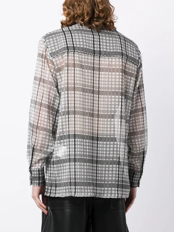 AV Vattev チェック セミシアーシャツ | グレー | FARFETCH JP