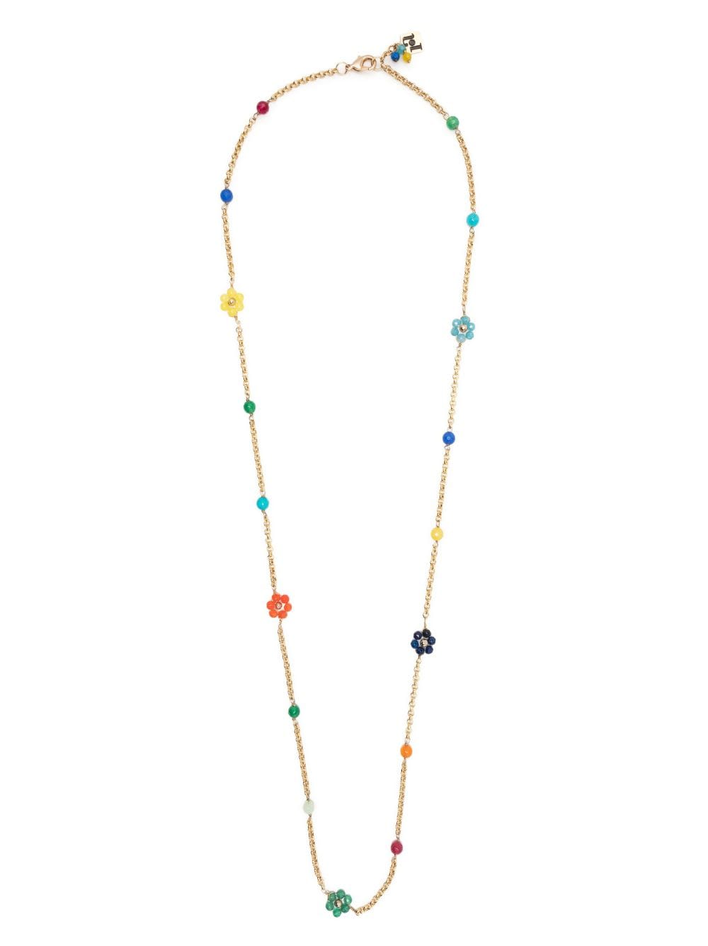 rosantica gold-plated beaded necklace
