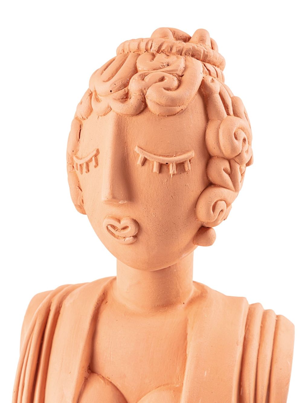 Shop Seletti Magna Graecia Poppea Bust In Orange