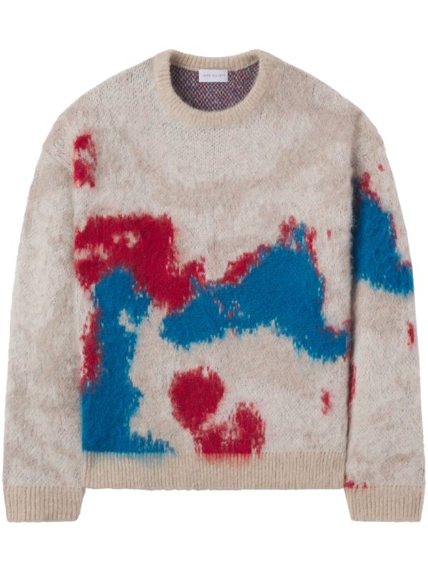 John Elliott Mohair Jacquard Knitted Sweater - Farfetch