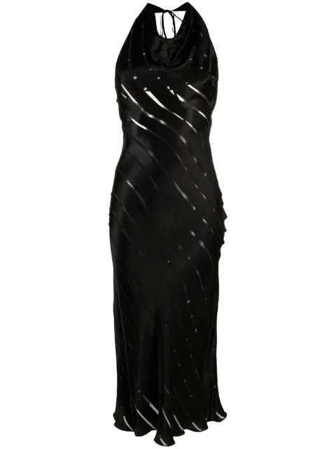 Del Core cowl-neck satin dress