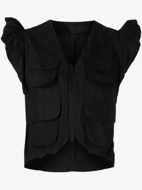 JNBY blusa con volantes en las mangas