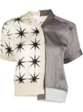 JNBY graphic-print asymmetric cardigan - Neutrals