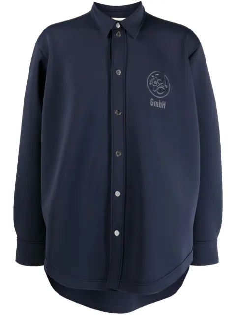 GmbH - logo-print recycled nylon shirt