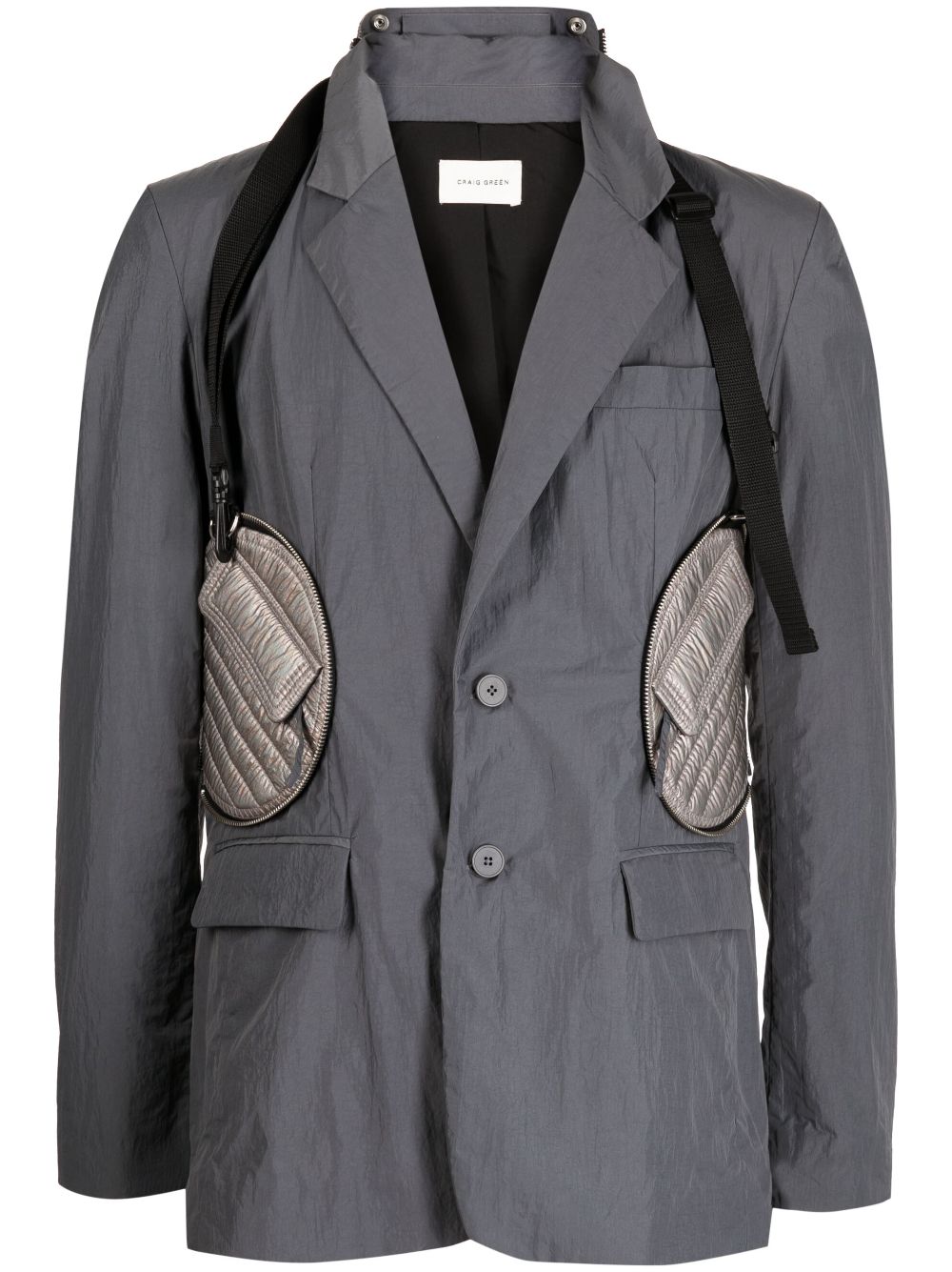 Craig Green Packable Tailored Nylon Jacket In Grey