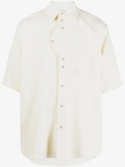 GmbH layered-detail terry-cloth shirt 