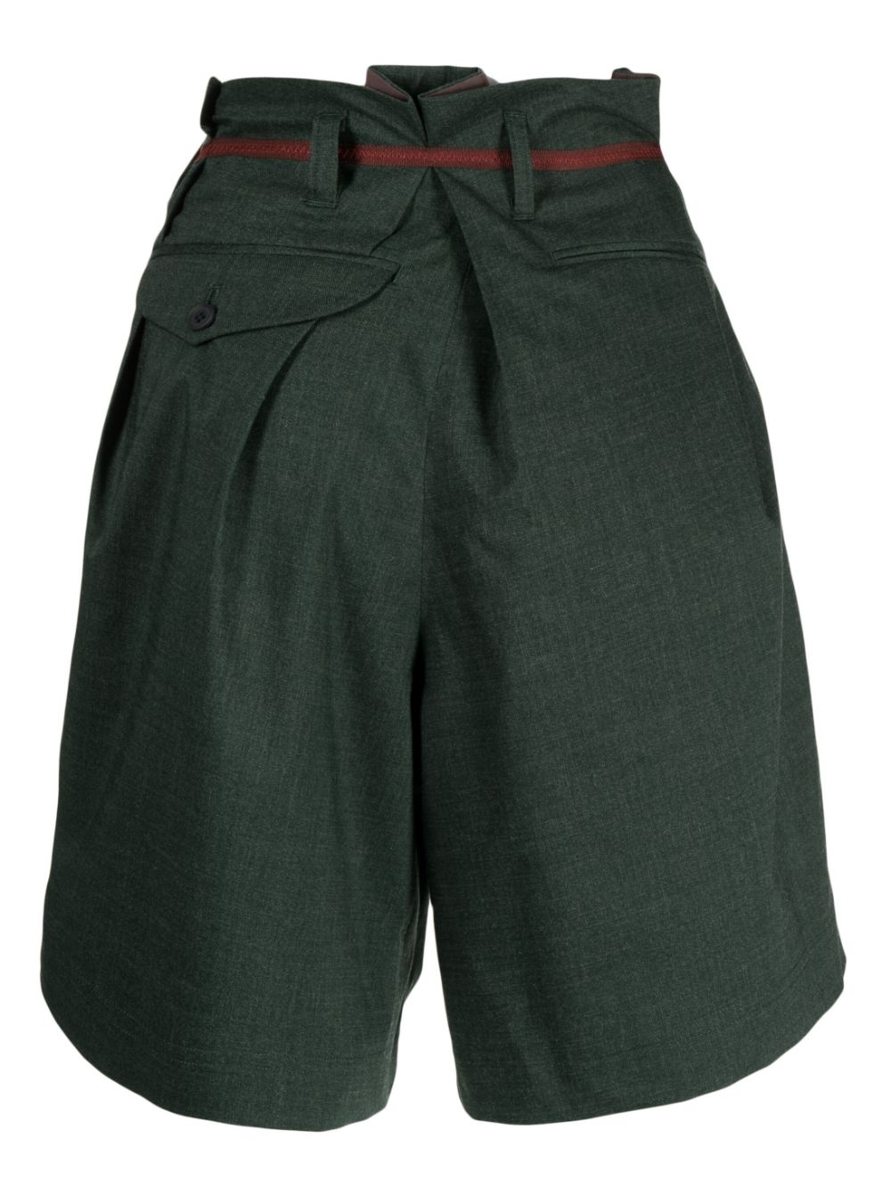 Kolor Shorts met ceintuur - Groen