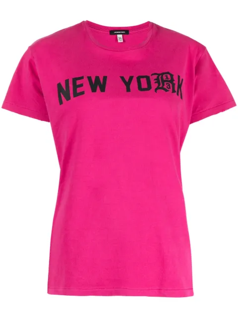 R13 text-print cotton T-shirt