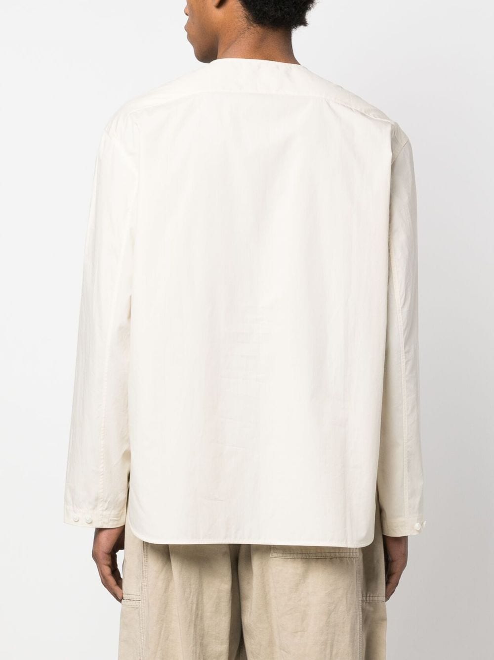 Lemaire Collarless long-sleeved Shirt - Farfetch