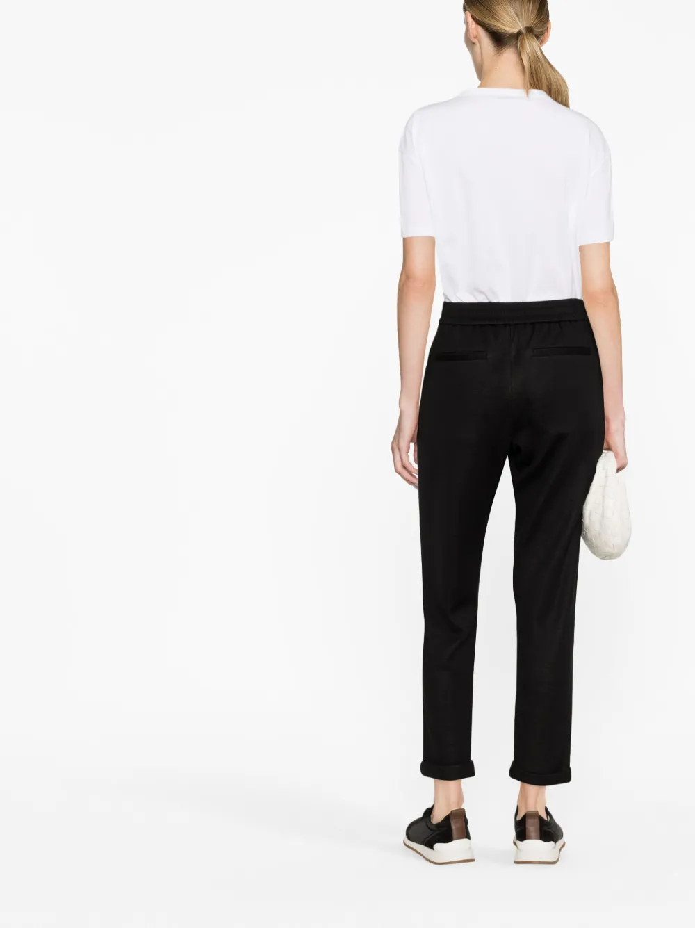 Brunello Cucinelli Drawstring Tapered Sweatpants In Black