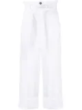 Lorena Antoniazzi belted high-waisted trousers - White