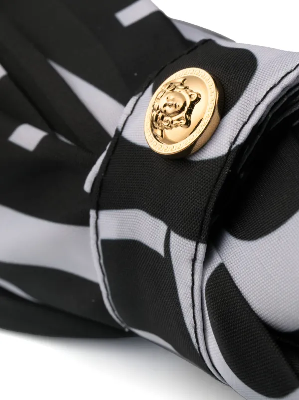 Versace logo-print Umbrella | Black | FARFETCH