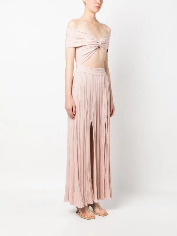 plisse cut out dress ASOS Design - Plisse Cut Out Bandeau Maxi Dress - Women - Polyester - 8 US