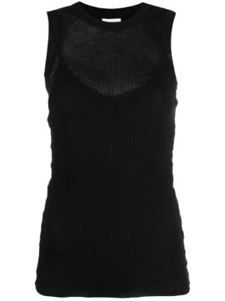 Sacai Layered Ribbed Tank Top - Farfetch