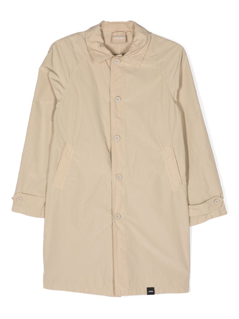 Aspesi Kids' Two-pocket Trench Coat In Neutrals