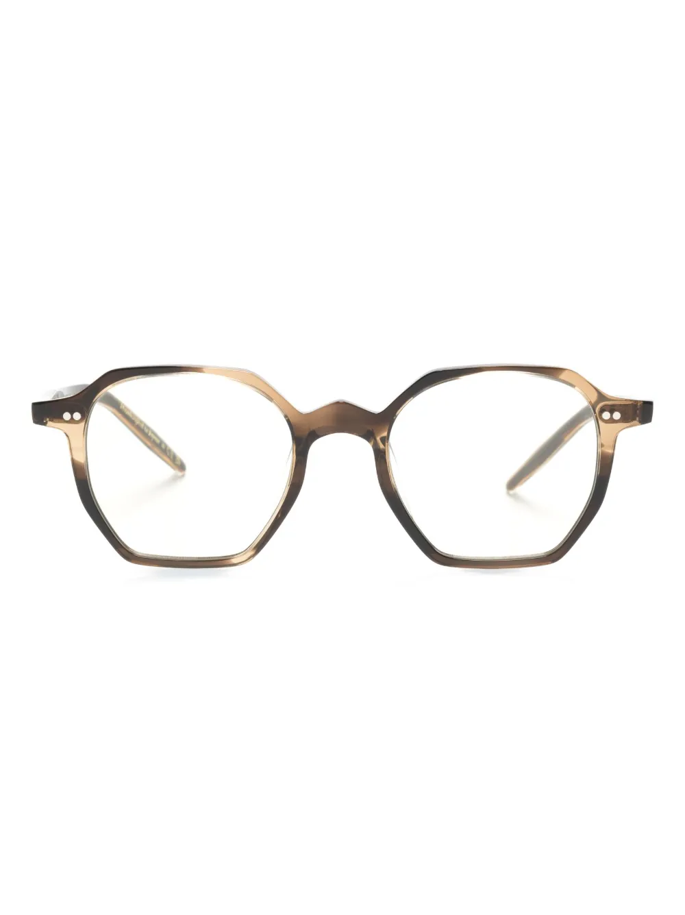 Oliver Peoples clip-on lenses square-frame sunglasses | Gold | Image 1
