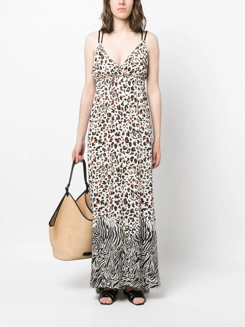LIU JO Jurk met dierenprint - Beige