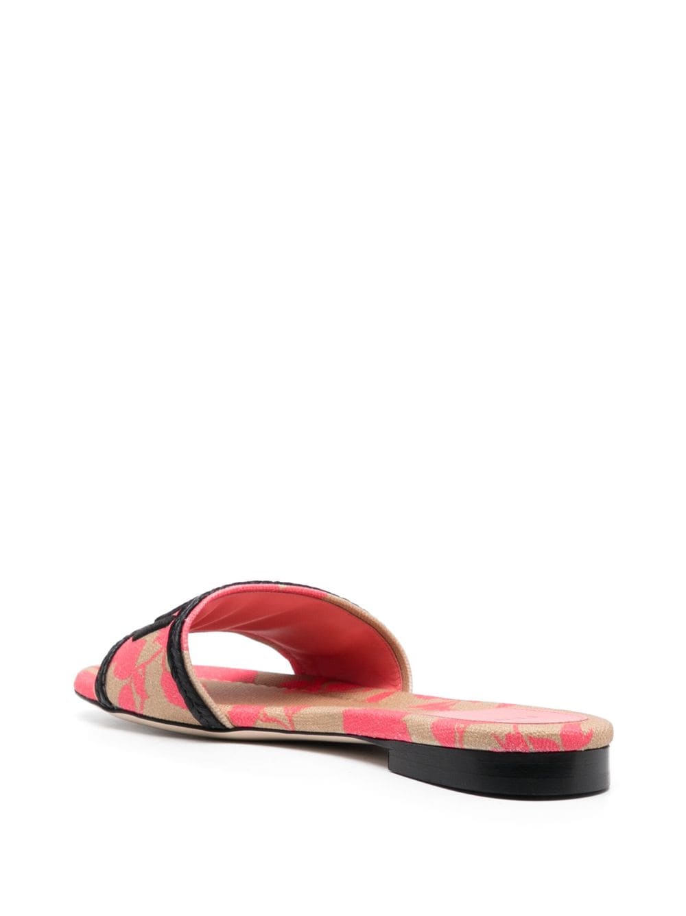 Shop Fendi Embroidered-logo Slip-on Slides In Pink